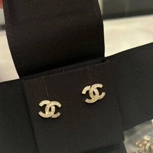 Chanel gold earrings